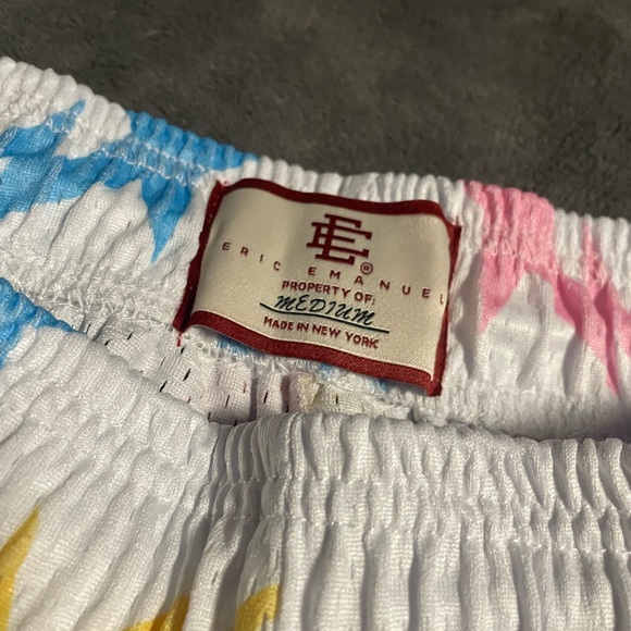 Eric Emanuel White, Blue, Pink Athletic Shorts - Picture 3 of 4